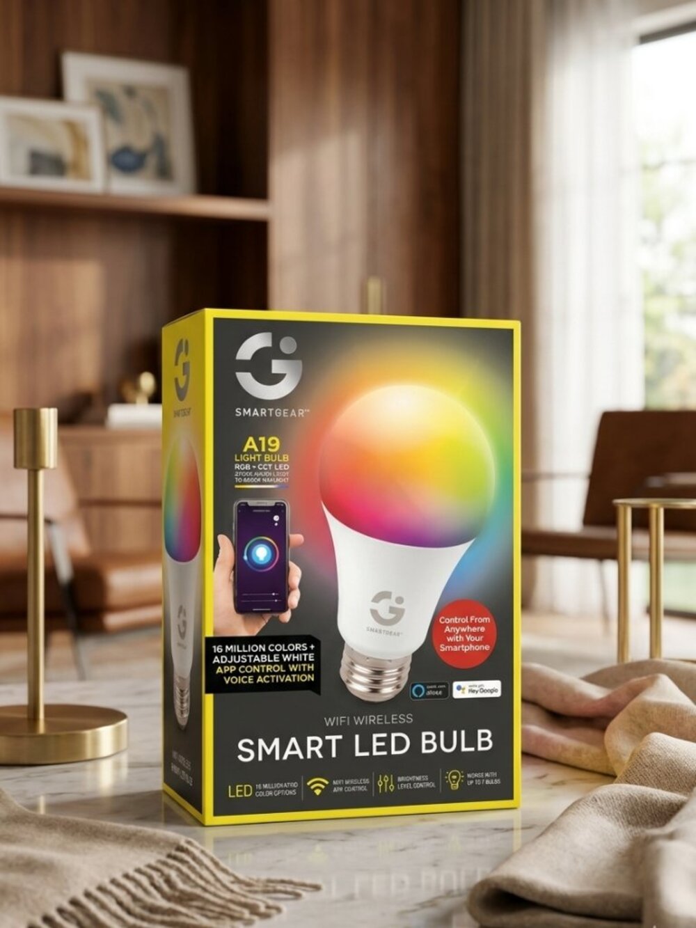 LED Light Bulb New - Brand New in Box (NIB) SmartGear A19 Wi-Fi Wireless Smart